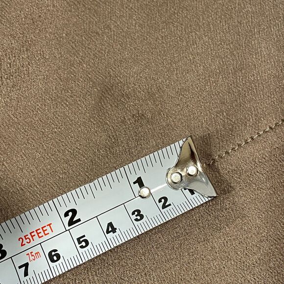 ~ Diane von Furstenberg 4 Raton Stretch Silk Blend Blouse V-neck Bronze Top - Picture 6 of 16